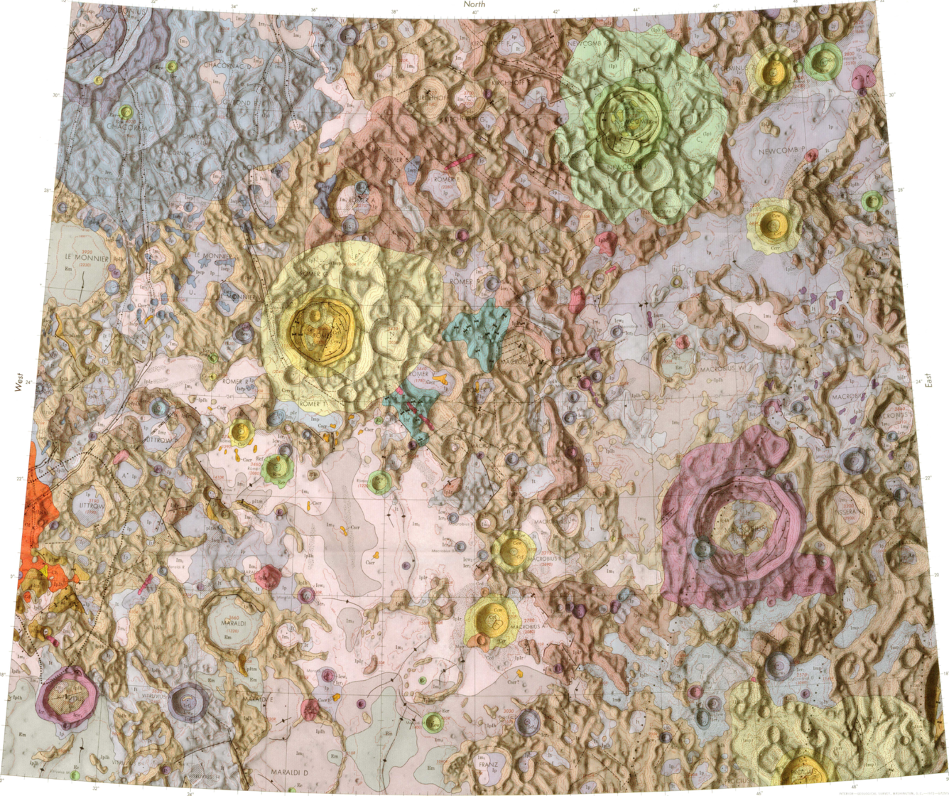 USGS IMAP 799: Geologic map of the Macrobius Quadrangle of the Moon
