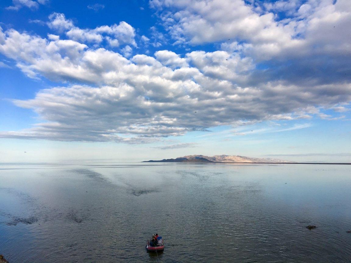 Looking north across Great Salt Lake