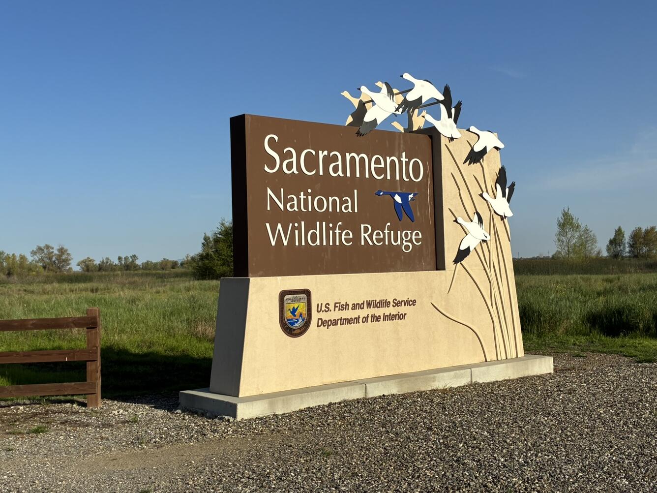 Sign in front of entrance to Refuge