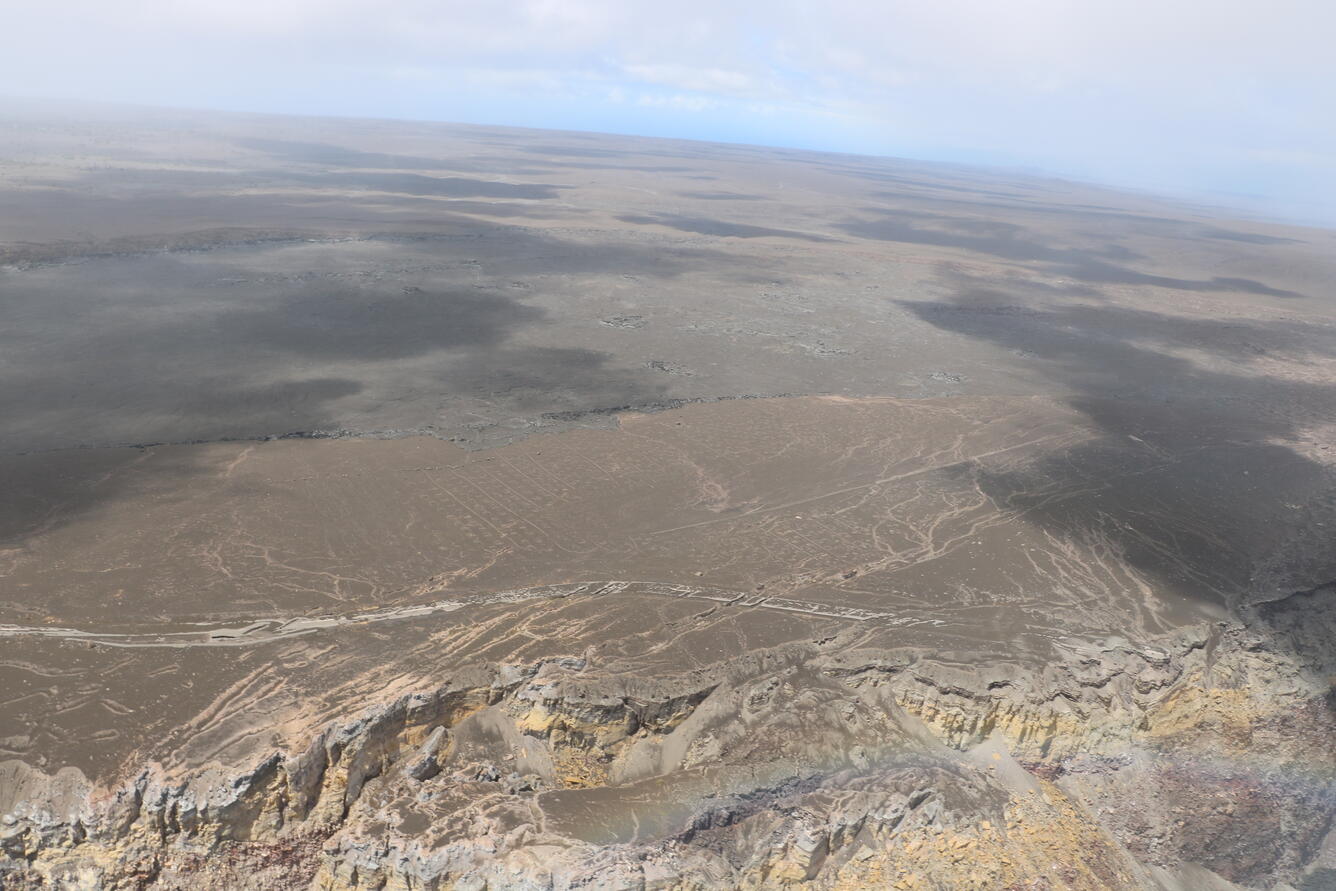 Color photograph of volcanic landscape