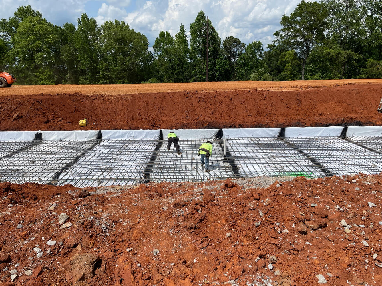 Tow Tank foundation being formed.