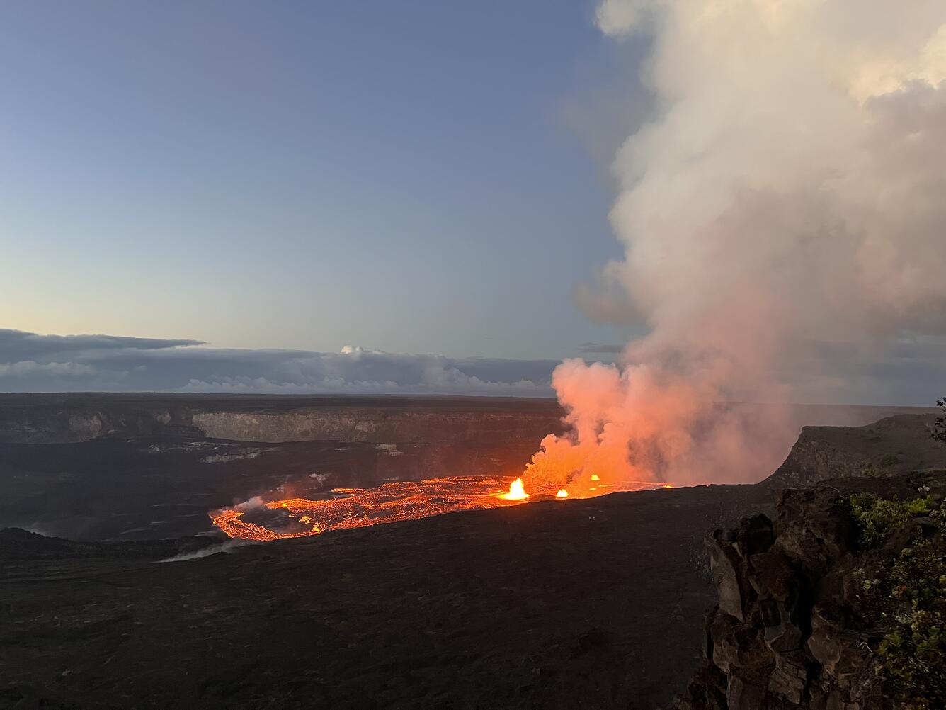 lava in Halemaʻumaʻu crater