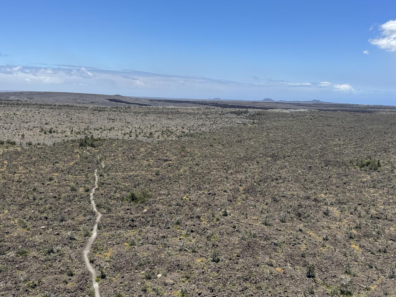 View of inactive vent and trail