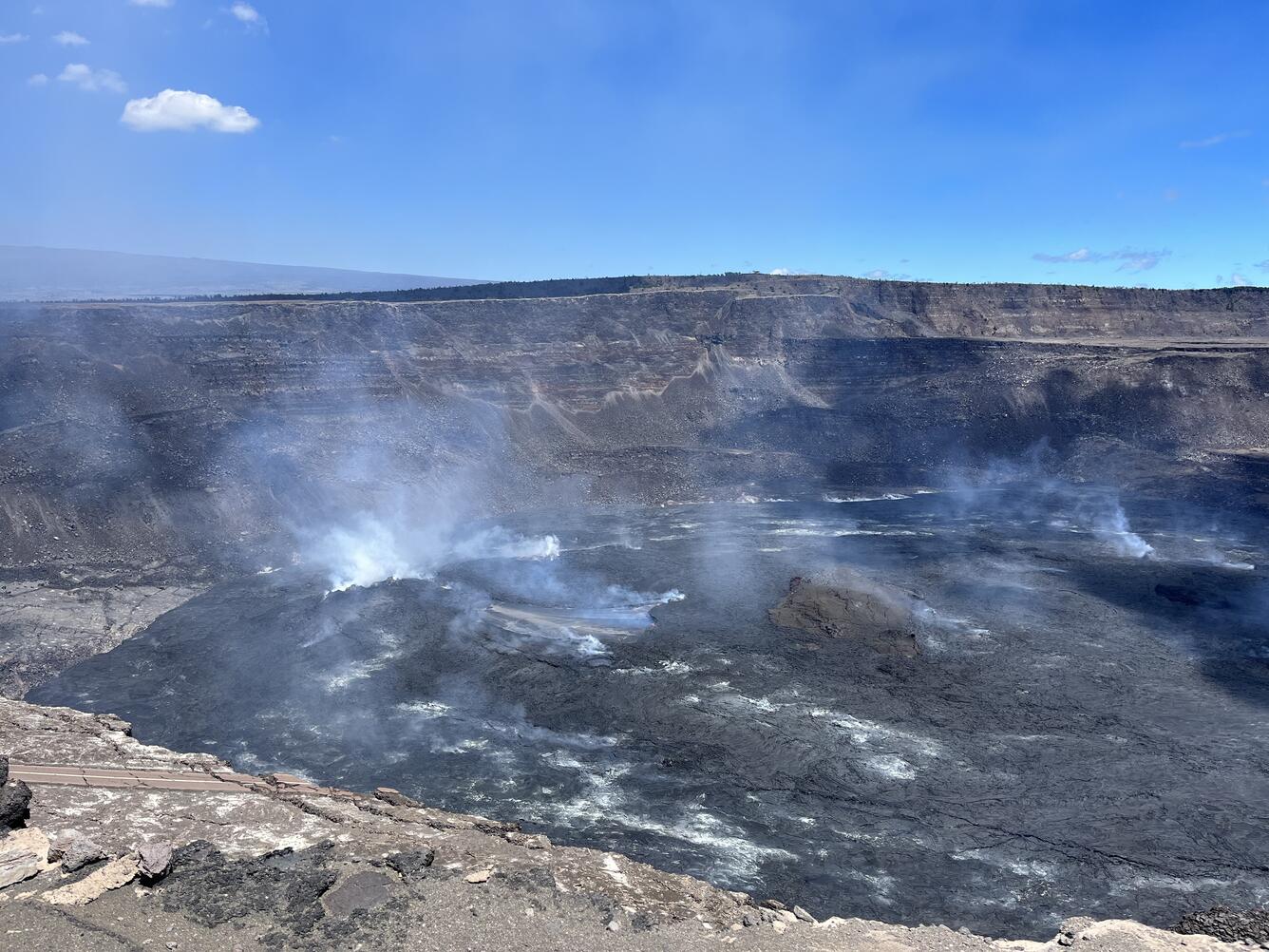 Color photograph of lava lake