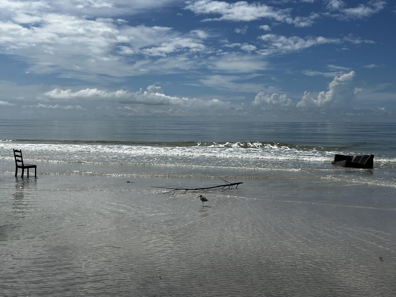 Debris on beach