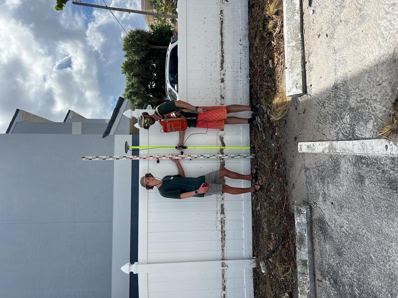 GPS measurement of fence water lines 