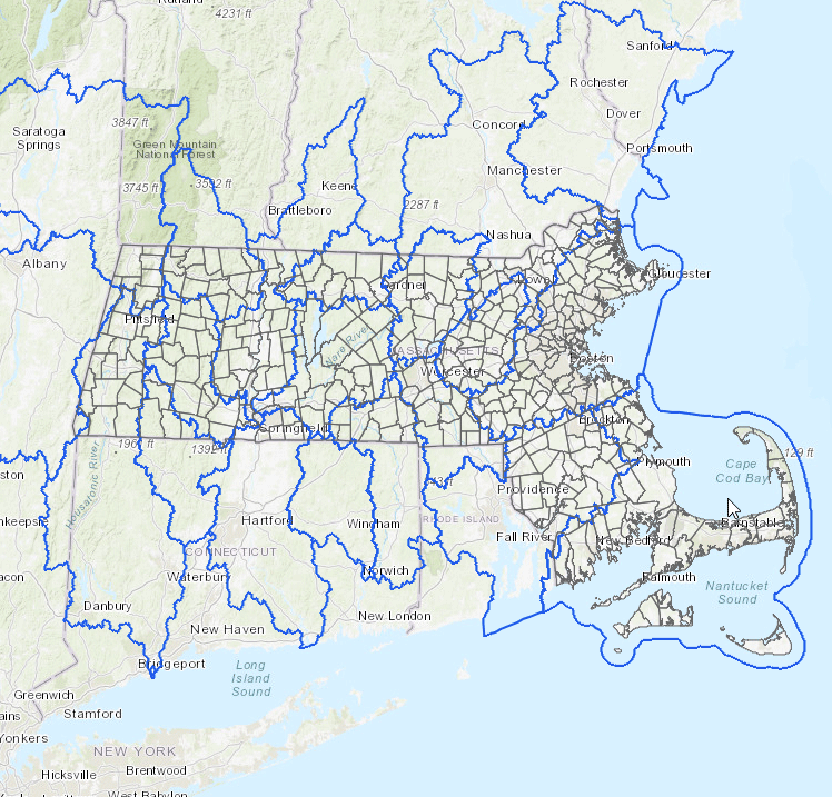 Massachusetts watersheds