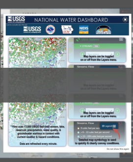 blurred screenshot image of USGS National Water Dashboard