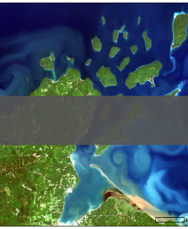 Water Information from Space image card media with grey text box.