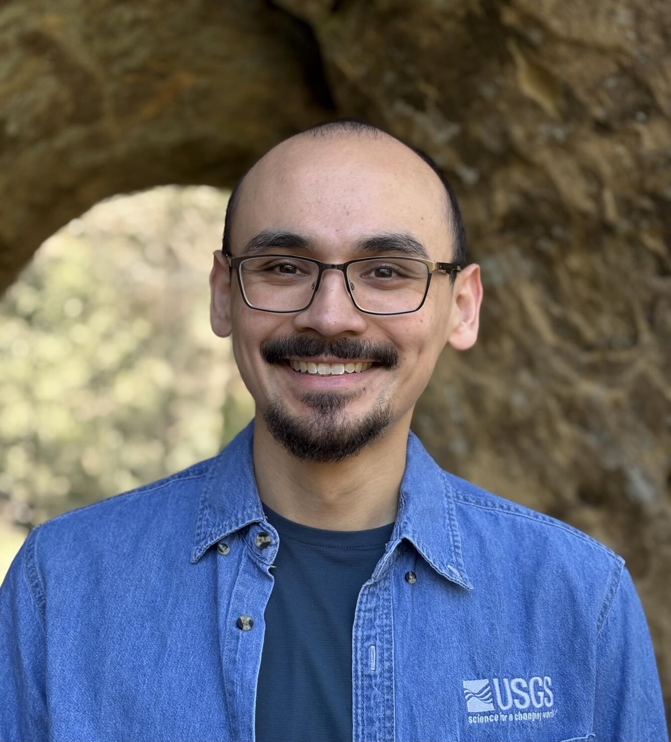 Jeremy Diaz in a blue USGS shirt