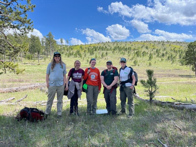 People standing in a field