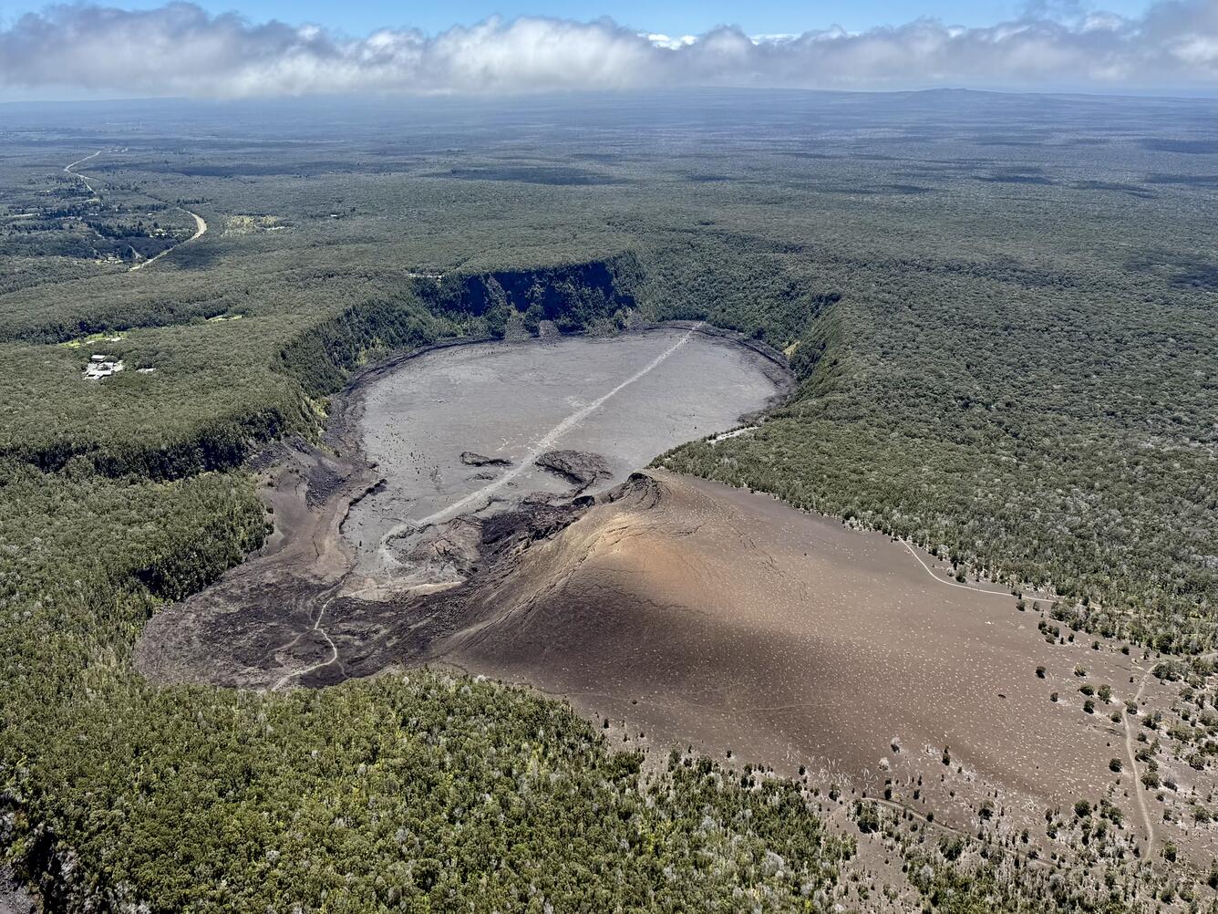 Color photograph of crater
