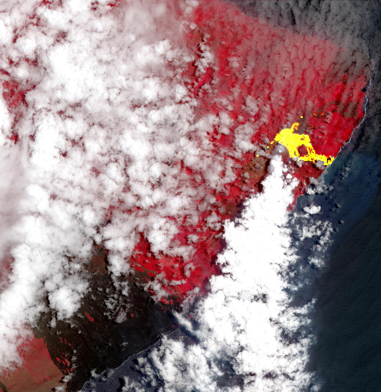 ASTER image of an eruption at Kilauea