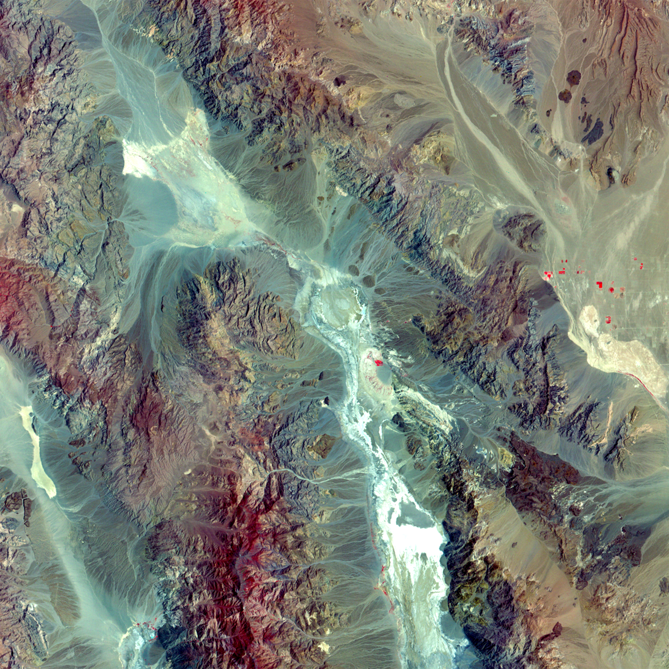 Satellite imagery of Death Valley