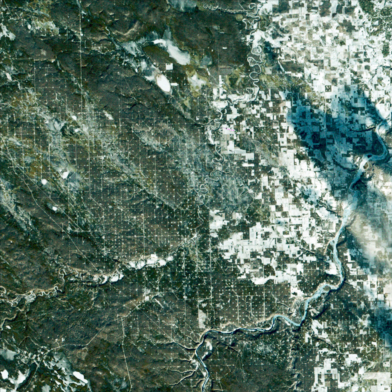 green and white satellite