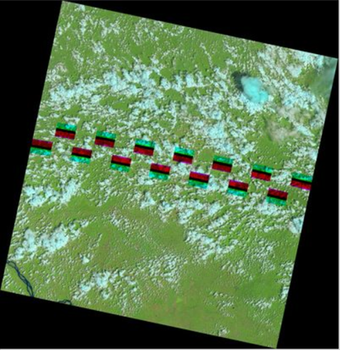 Example of the Landsat 9 SSR bad block issue