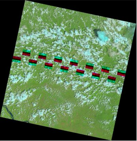 Example of the Landsat 9 SSR bad block issue 