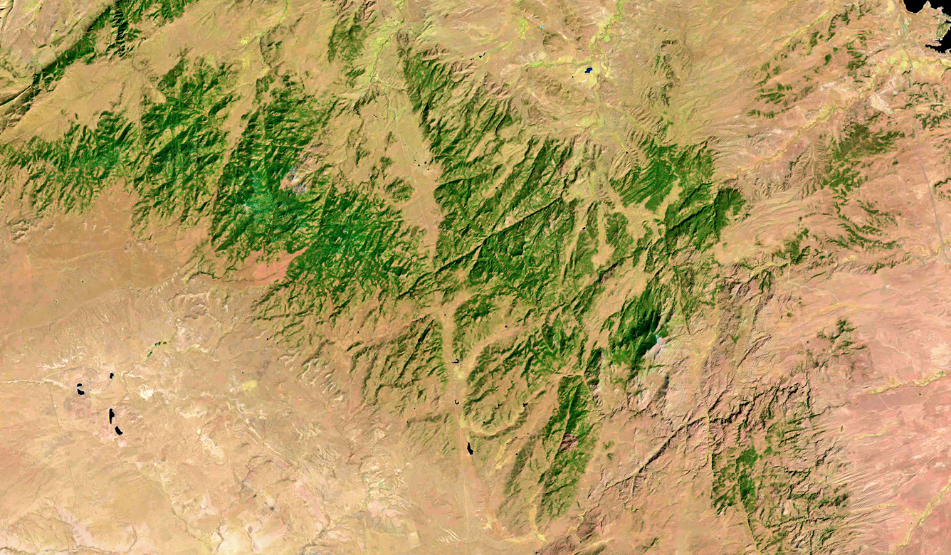 Landsat Image of Laramie Mountains, Wyoming