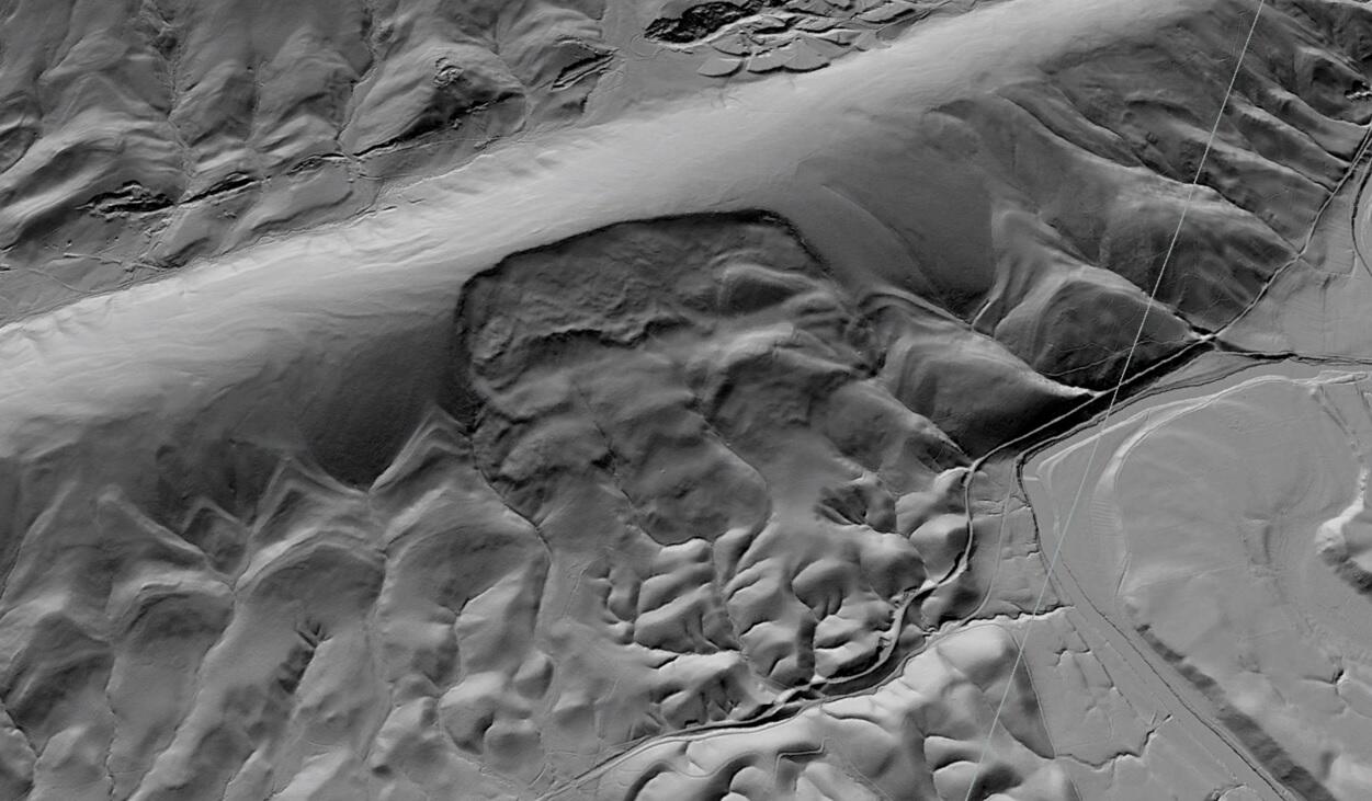 Shaded image of hillslope