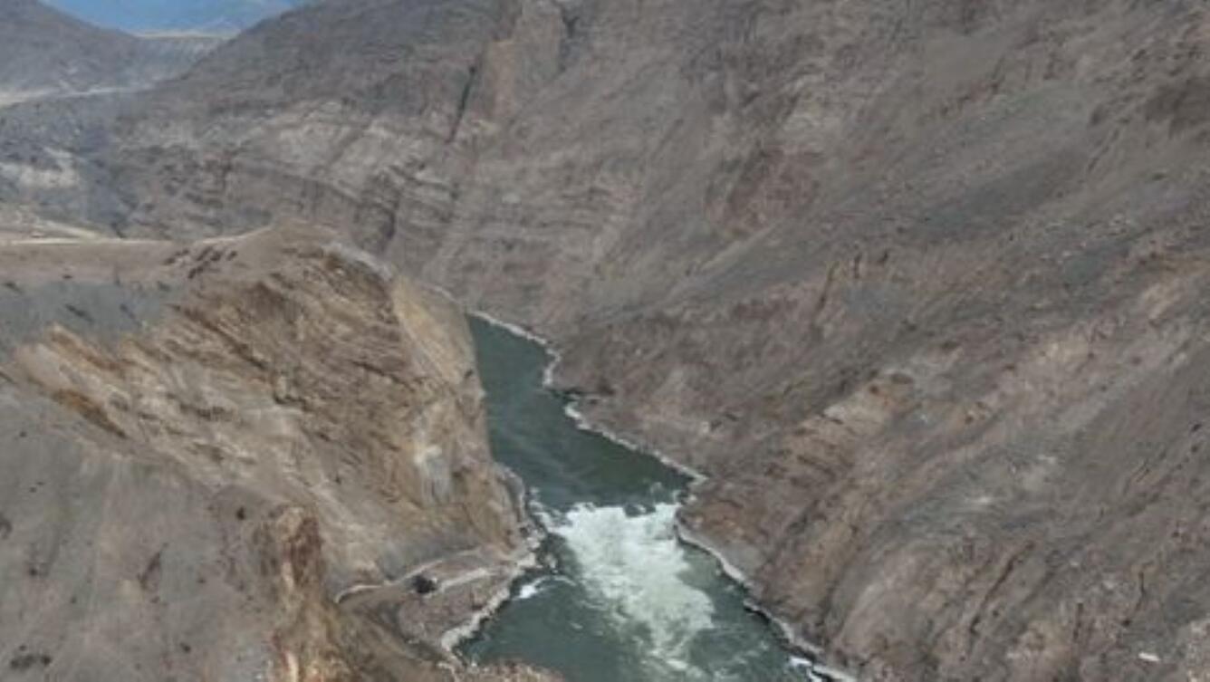 River flowing through valley
