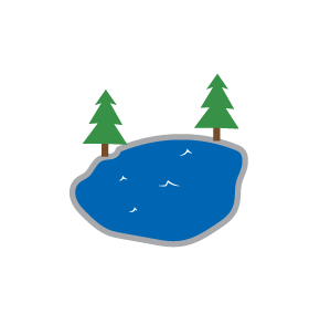 Lakes and reservoirs icon