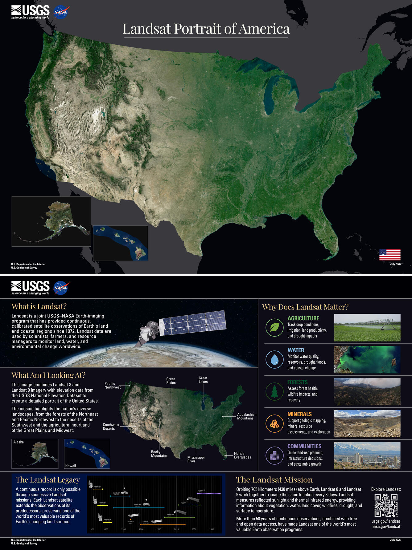 a satellite view of the United States
