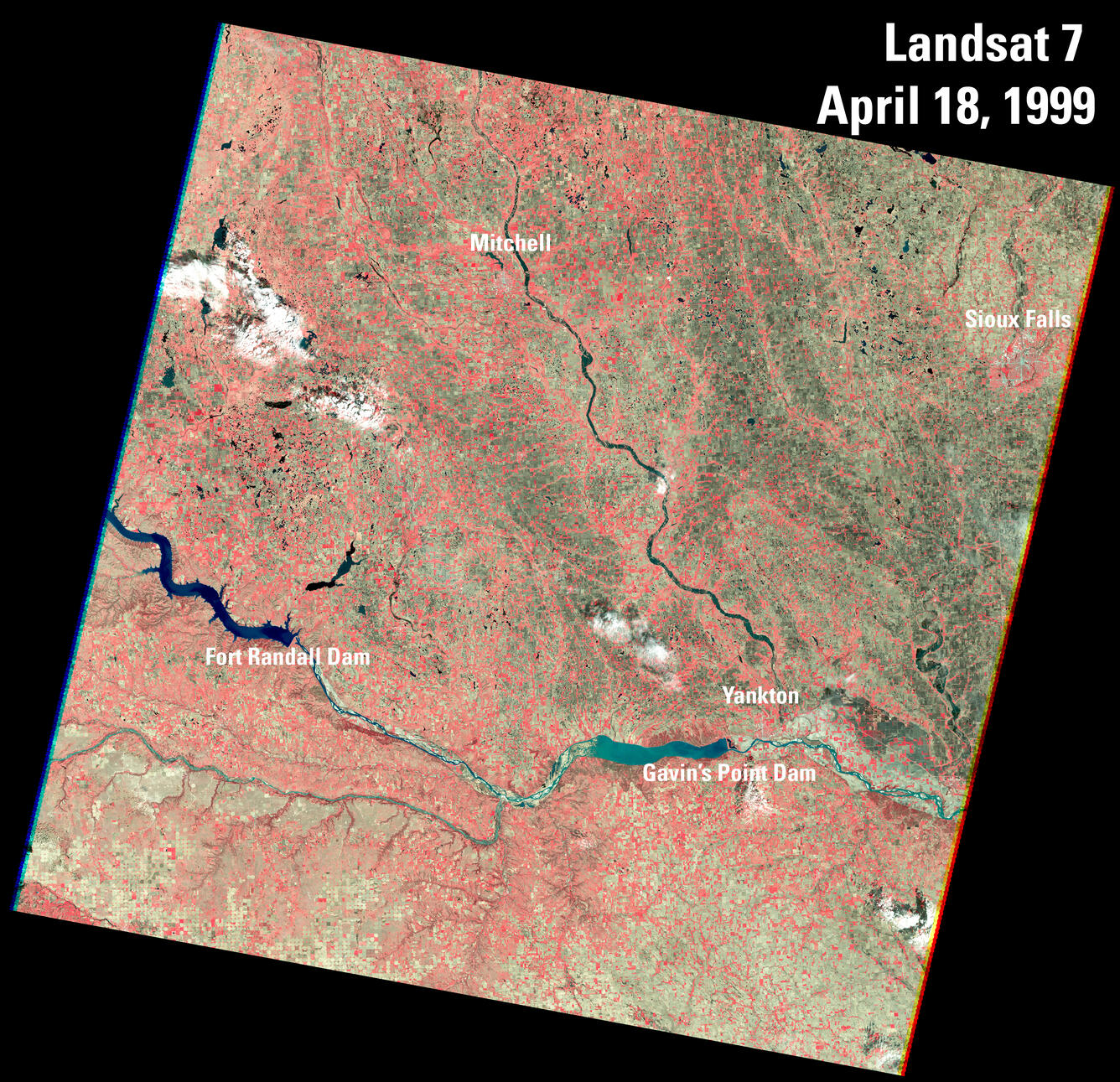 Landsat 7 First Light Image, April 1999