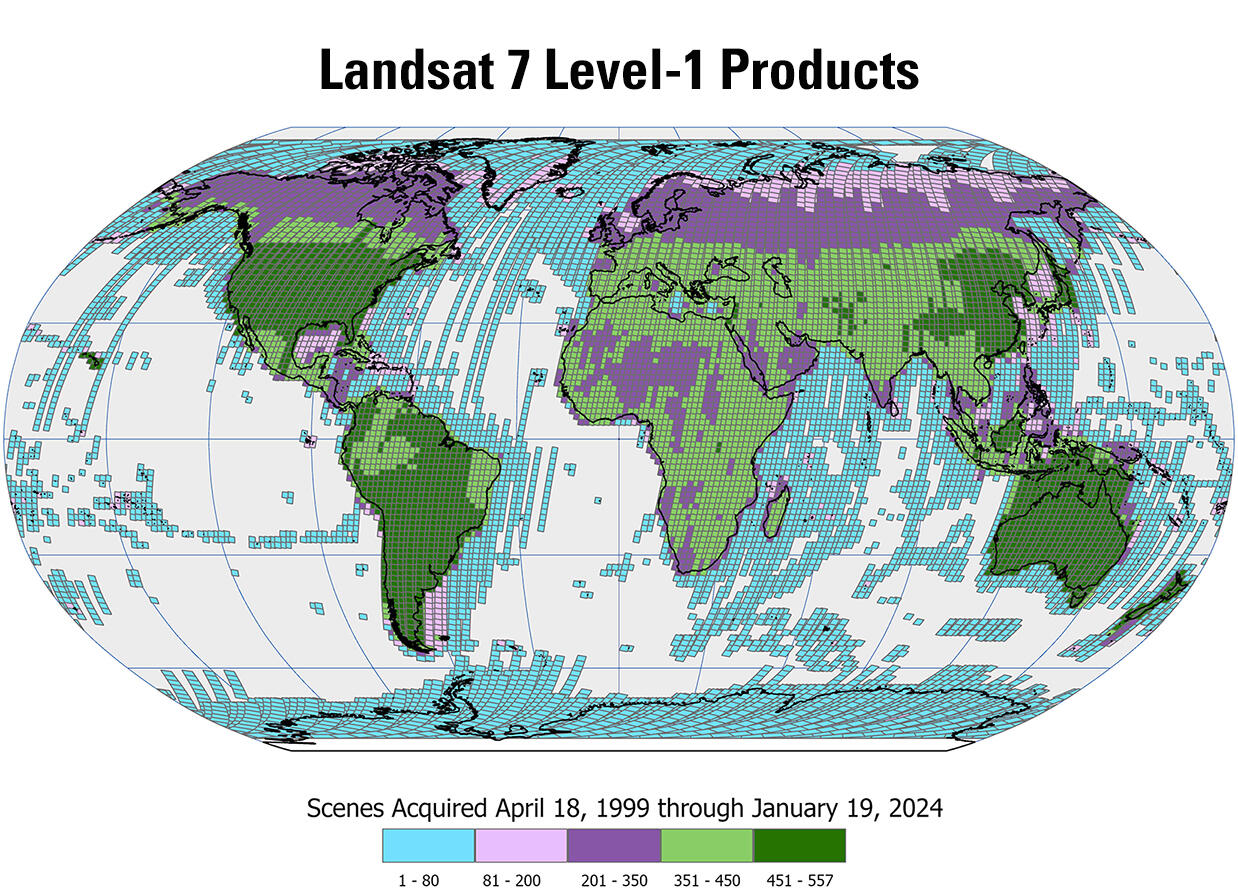 Landsat 7 Level-1 Products Available from USGS EROS