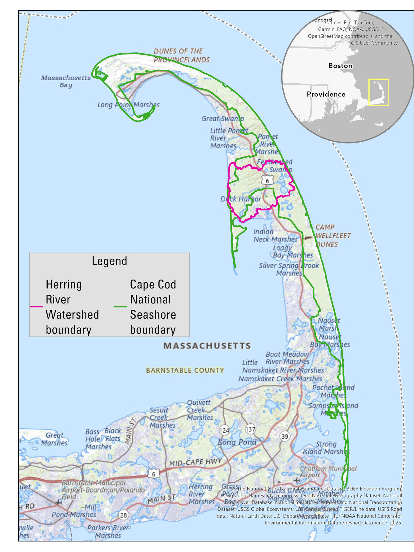 Herring River restoration project study area