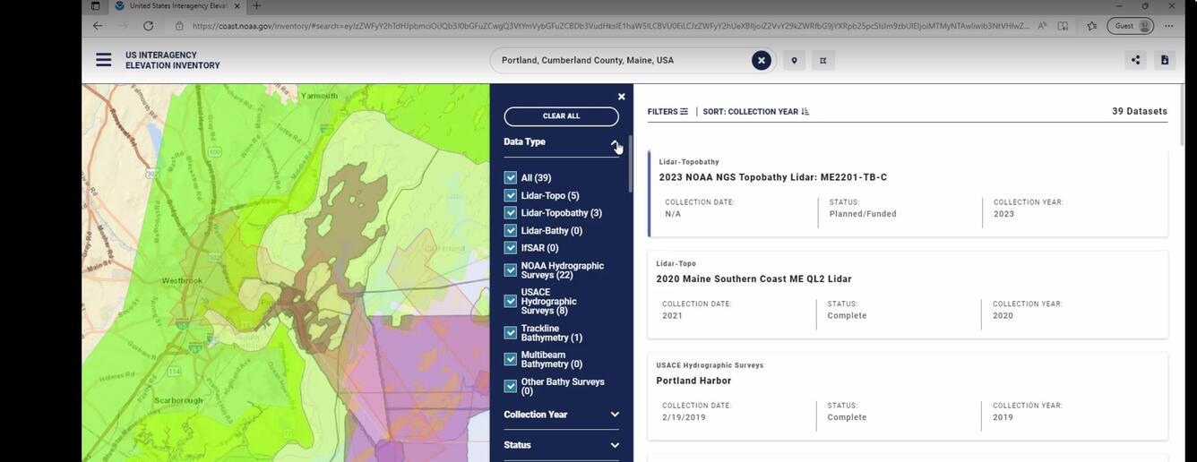 Screenshot from video "Lesson 11a - The US Interagency Elevation Inventory (USIEI)"