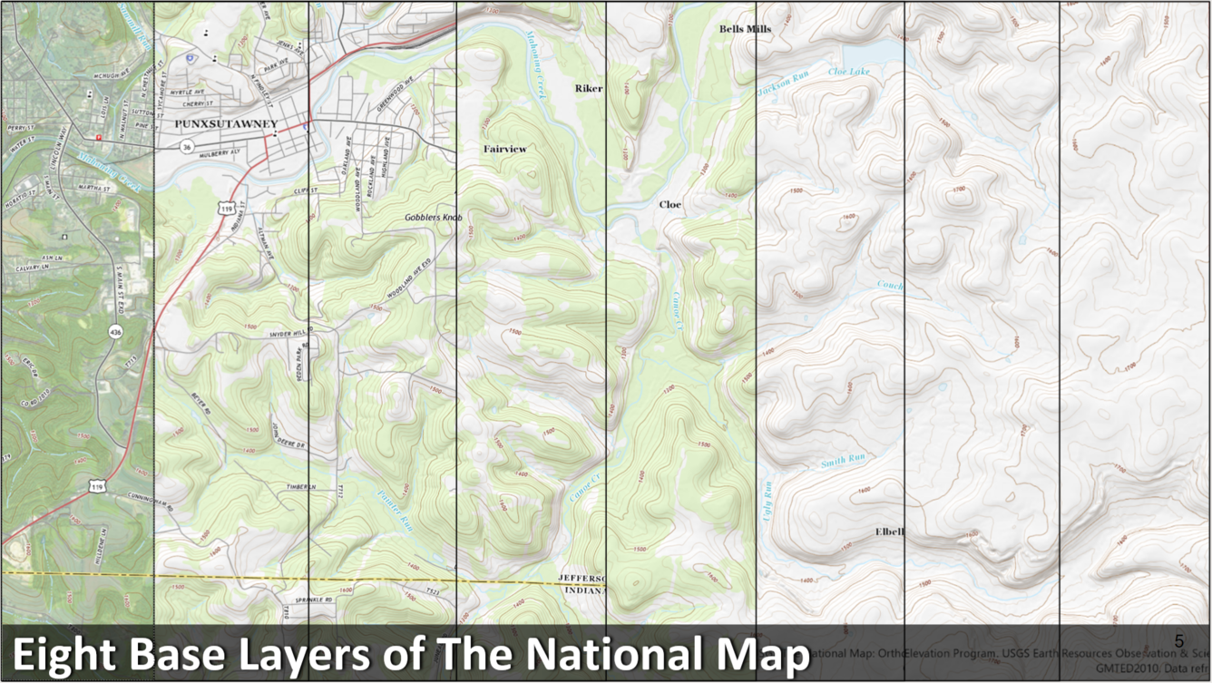 Screenshot of the training video "Lesson 2 - The Eight Layers of The National Map"