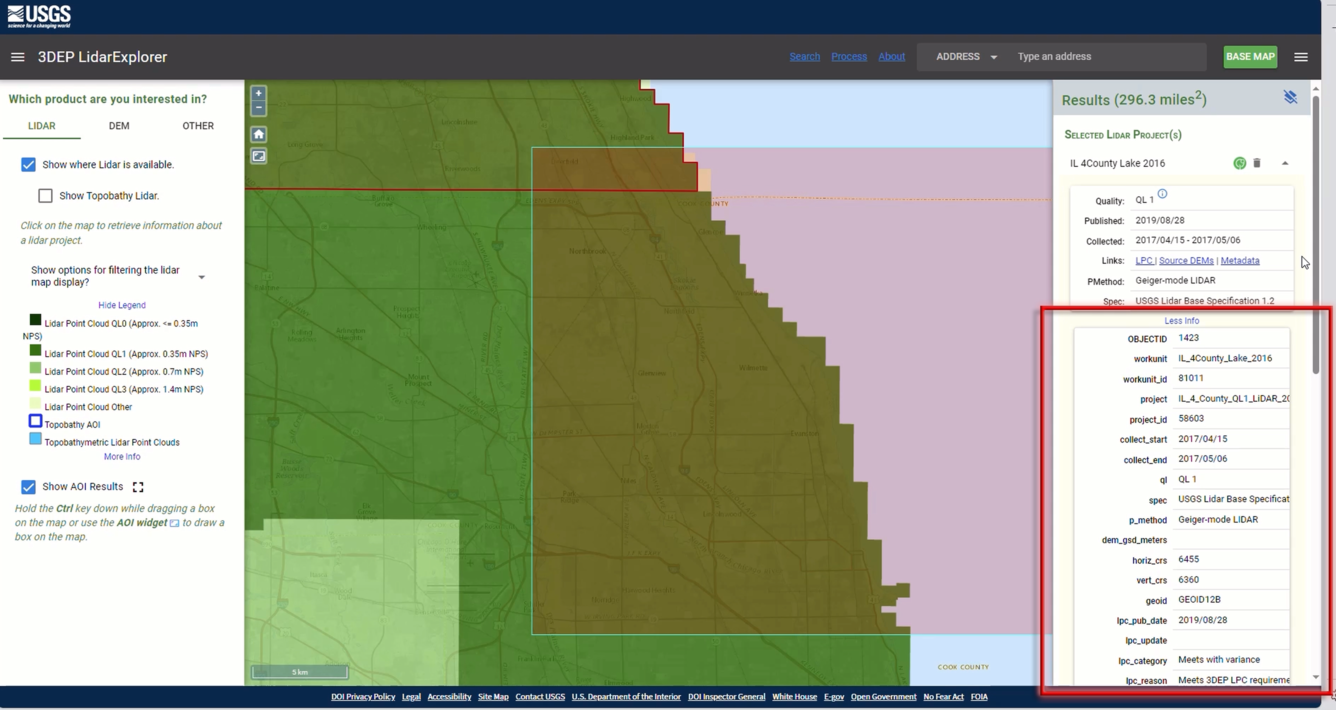 Screenshot from The National Map training video  