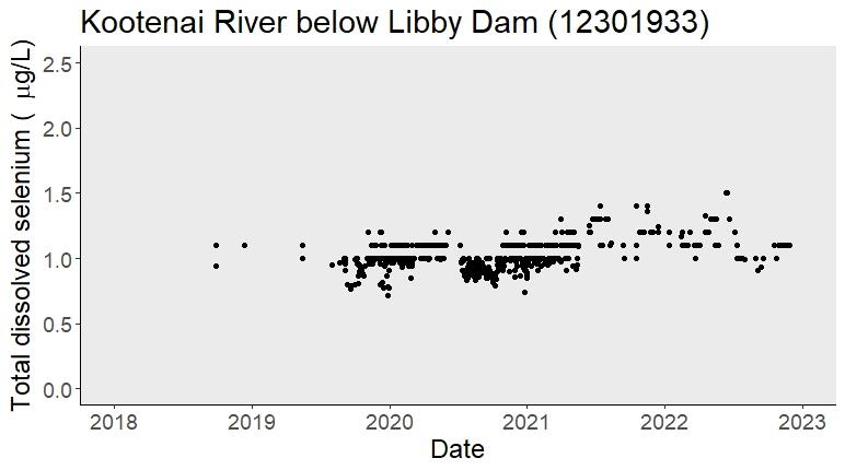 Total Dissolved Selenium for USGS site 12301933