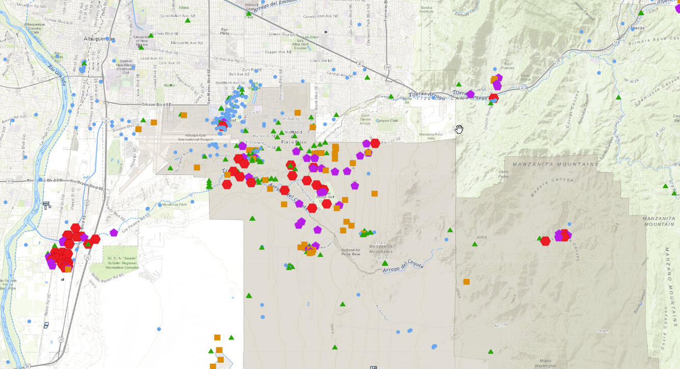 Image of the Albuquerque Region Nitrate Map Viewer, USGS