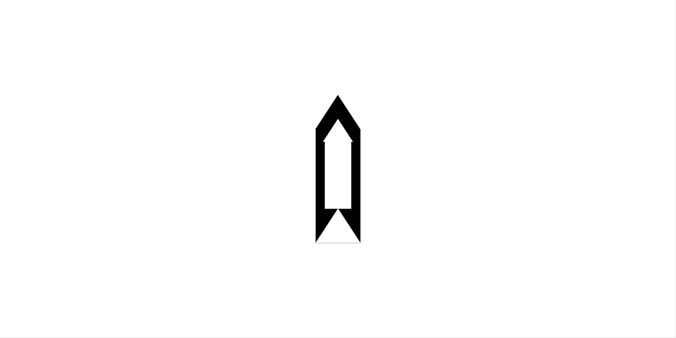 Five layers: each layer is a rectangle or triangle of varying size, offset and color.