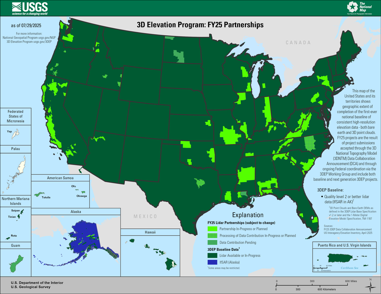 3D Elevation Program FY25 Partnerships