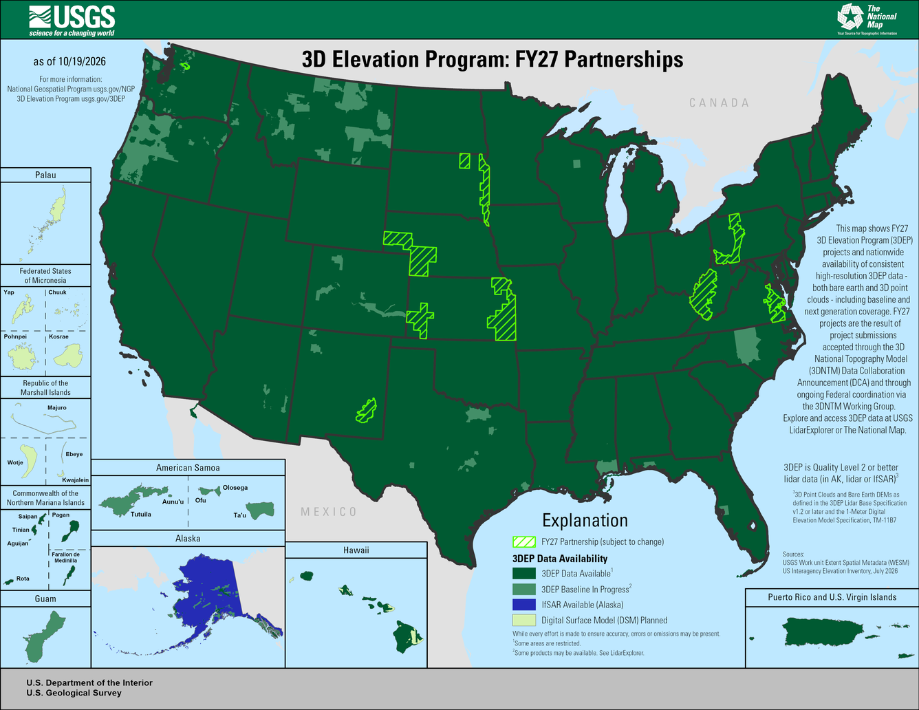 USGS 3D Elevation Program Fiscal Year 2027 Partnerships