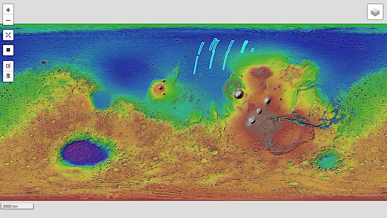 Color Map of Mars