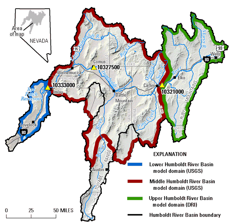 Map with Upper, Middle, and Lower model boundaries on a shaded-relief basemap.