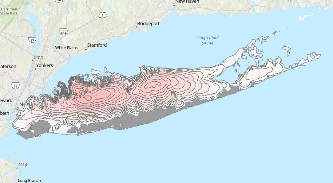 Screenshot of the Long Island Groundwater Sustainability model results viewer