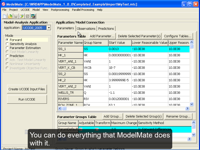 Screen capture of ModelMate