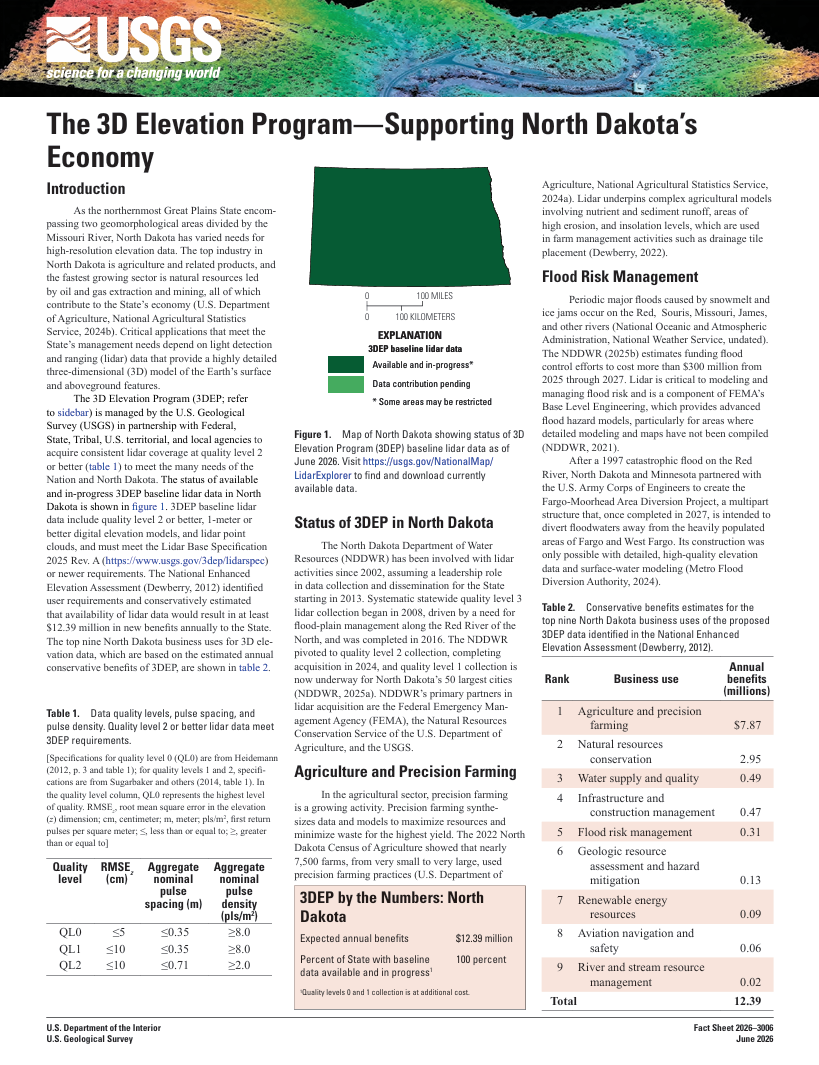 Front page of the fact sheet