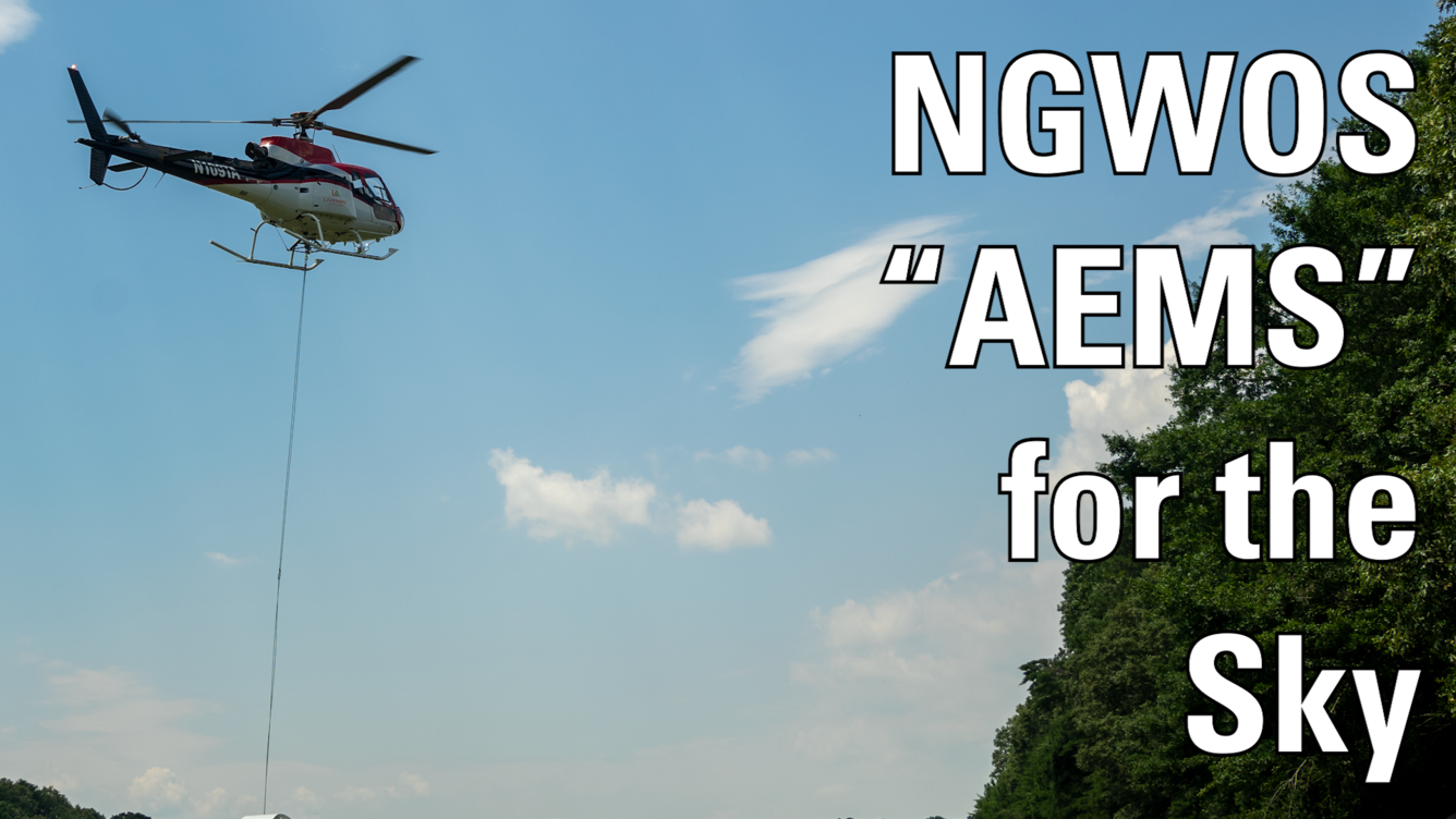 Thumbnail reads NGWOS "AEMS" for the Sky with image of helicopter.