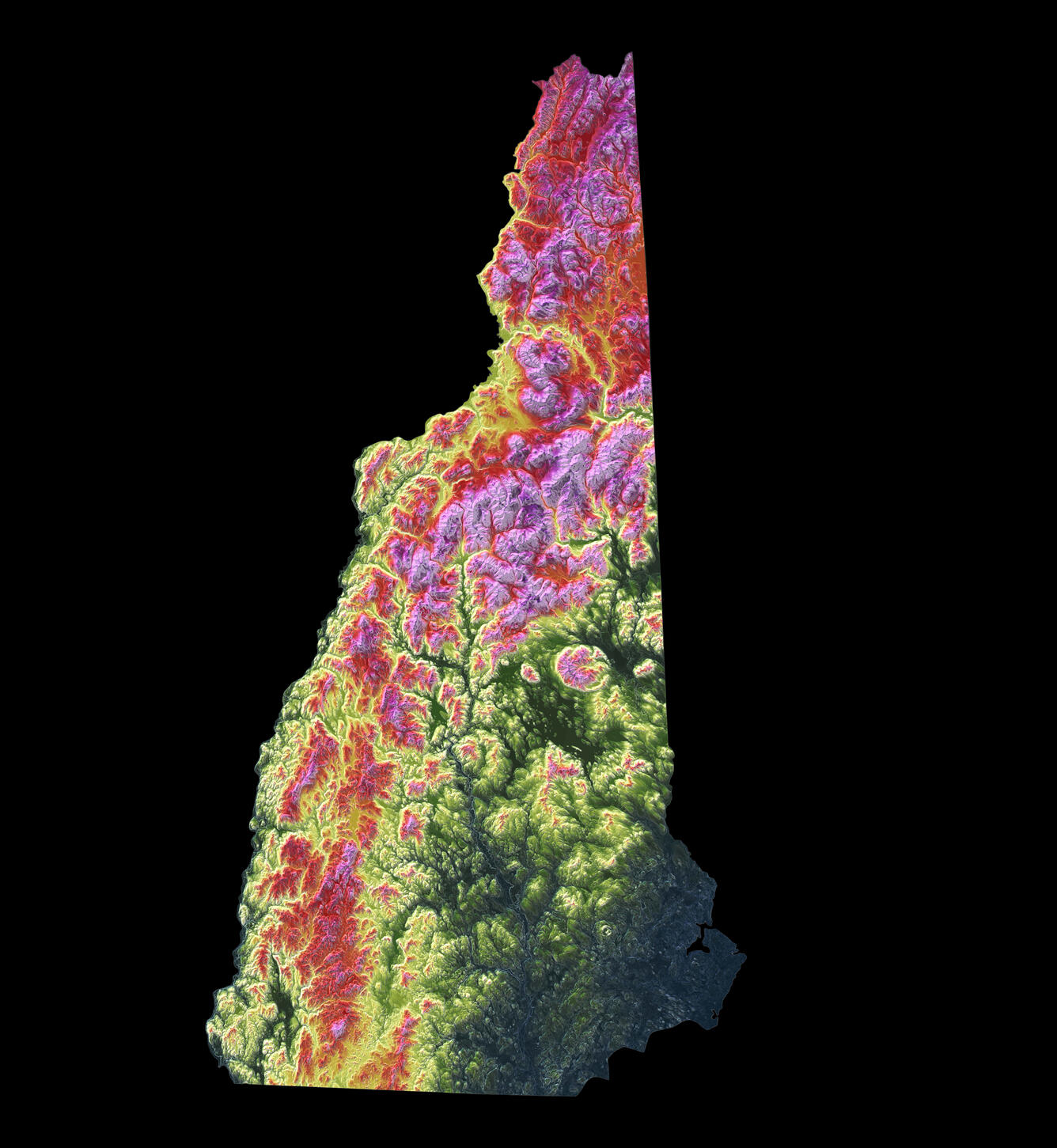 3DEP As Art - New Hampshire