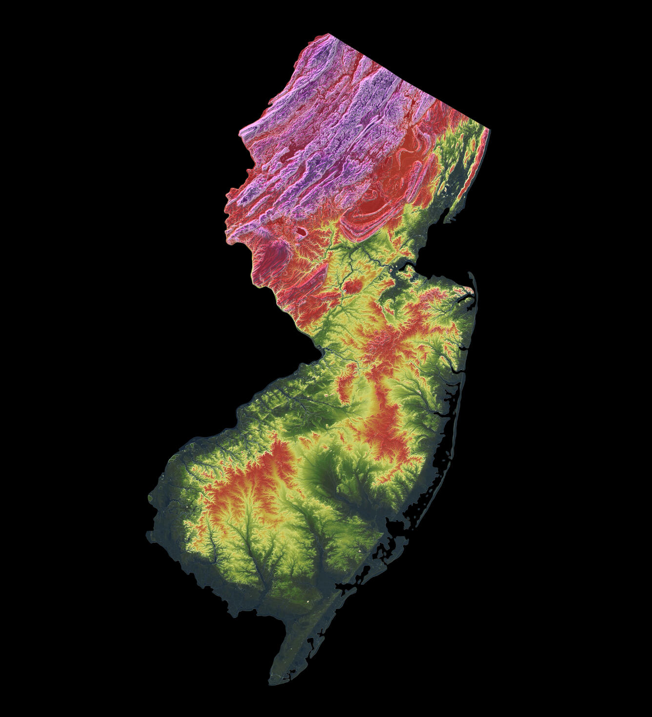 3DEP As Art - New Jersey