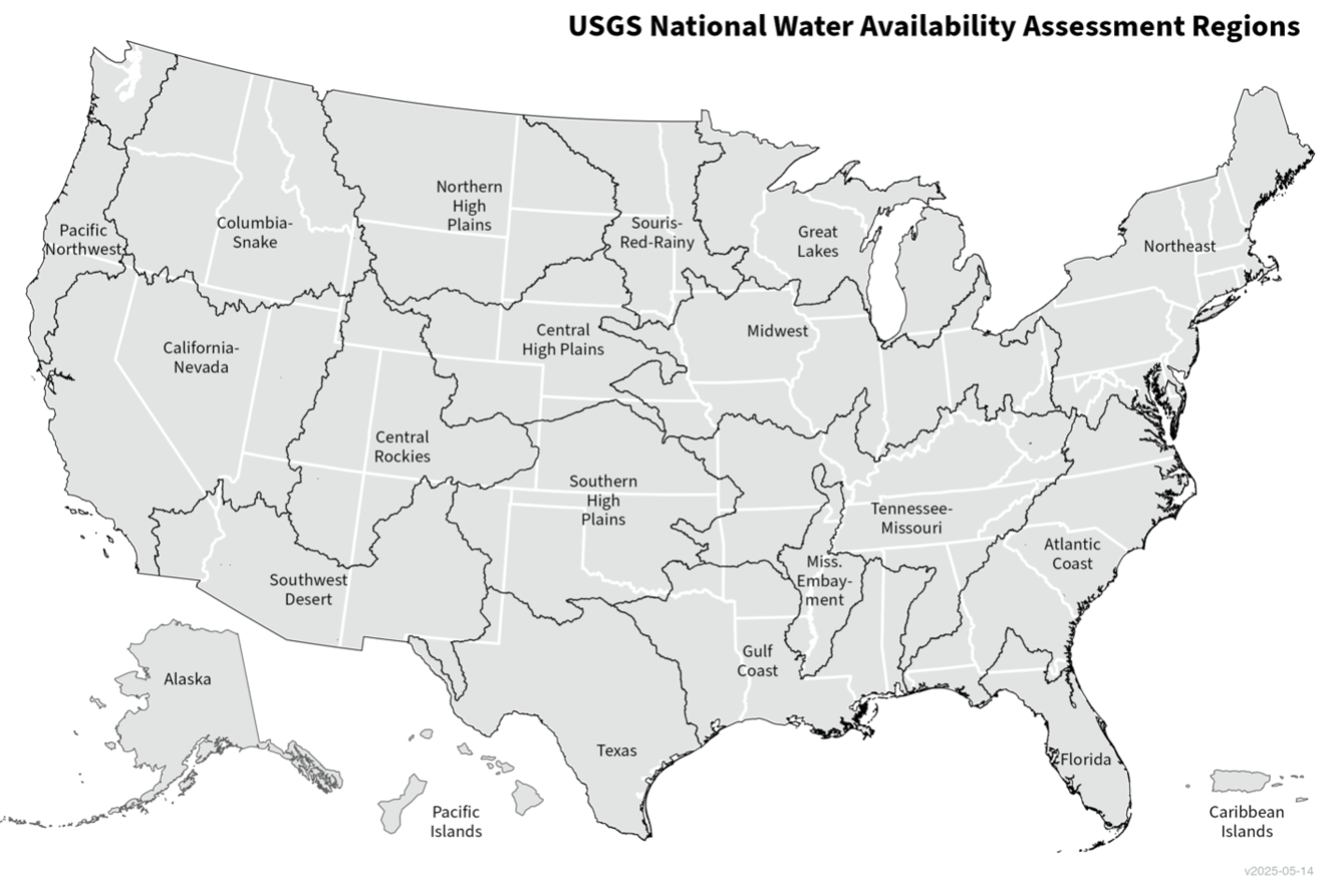 Map of lower 48 U.S. broken down into NWAAS regions.