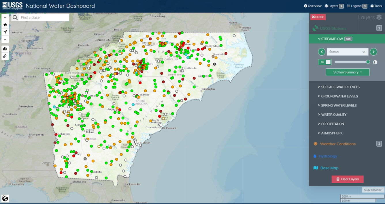 National Water Dashboard - South Atlantic Water Science Center