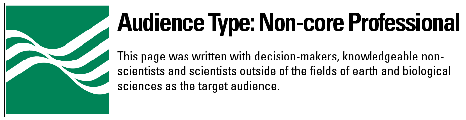 This page was written with decision-makers and knowledgeable non- scientists as the target audience.