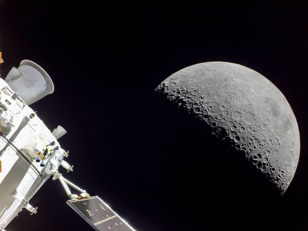 Orion Spacecraft and the Moon