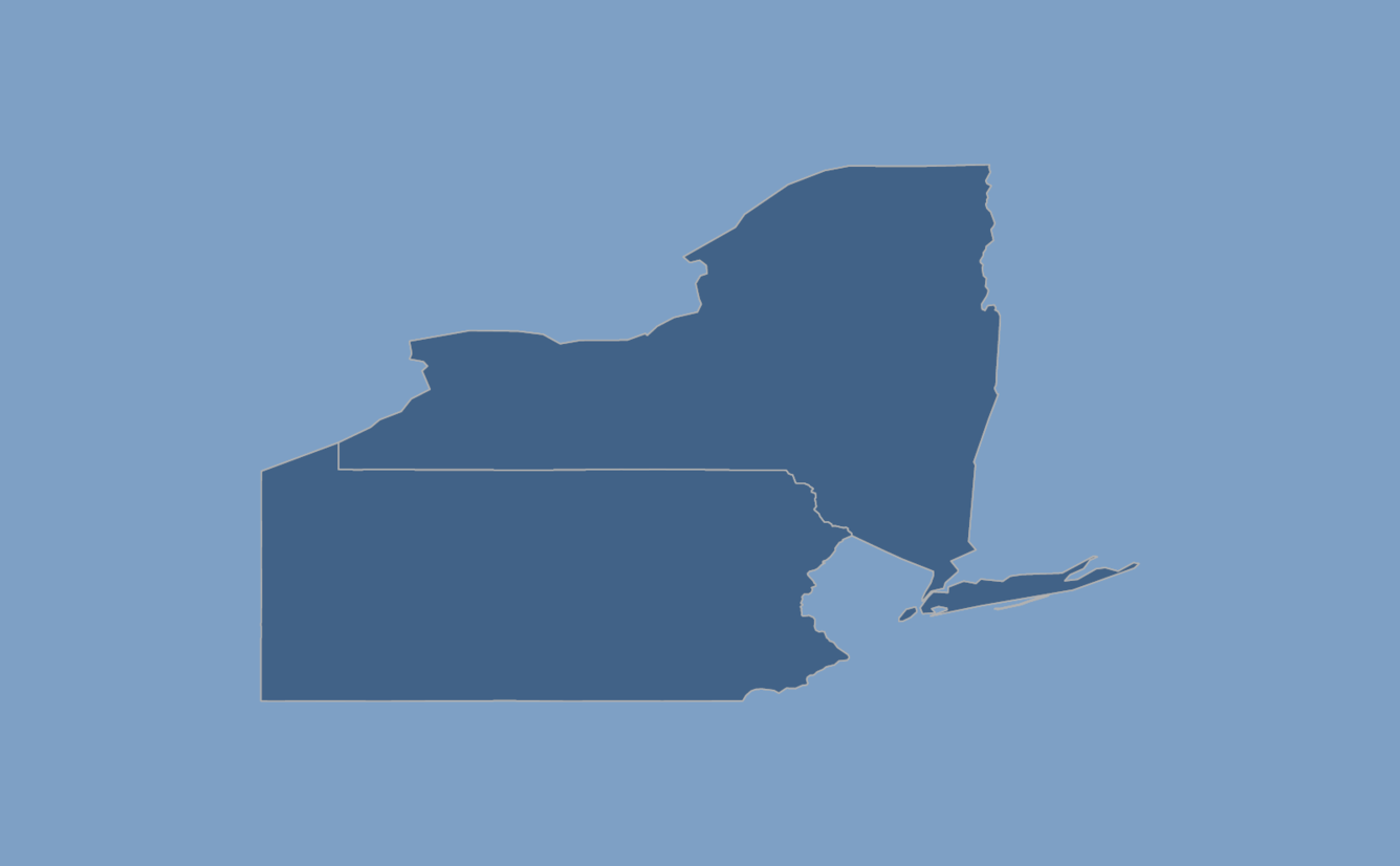 Pennsylvania and New York state boundaries